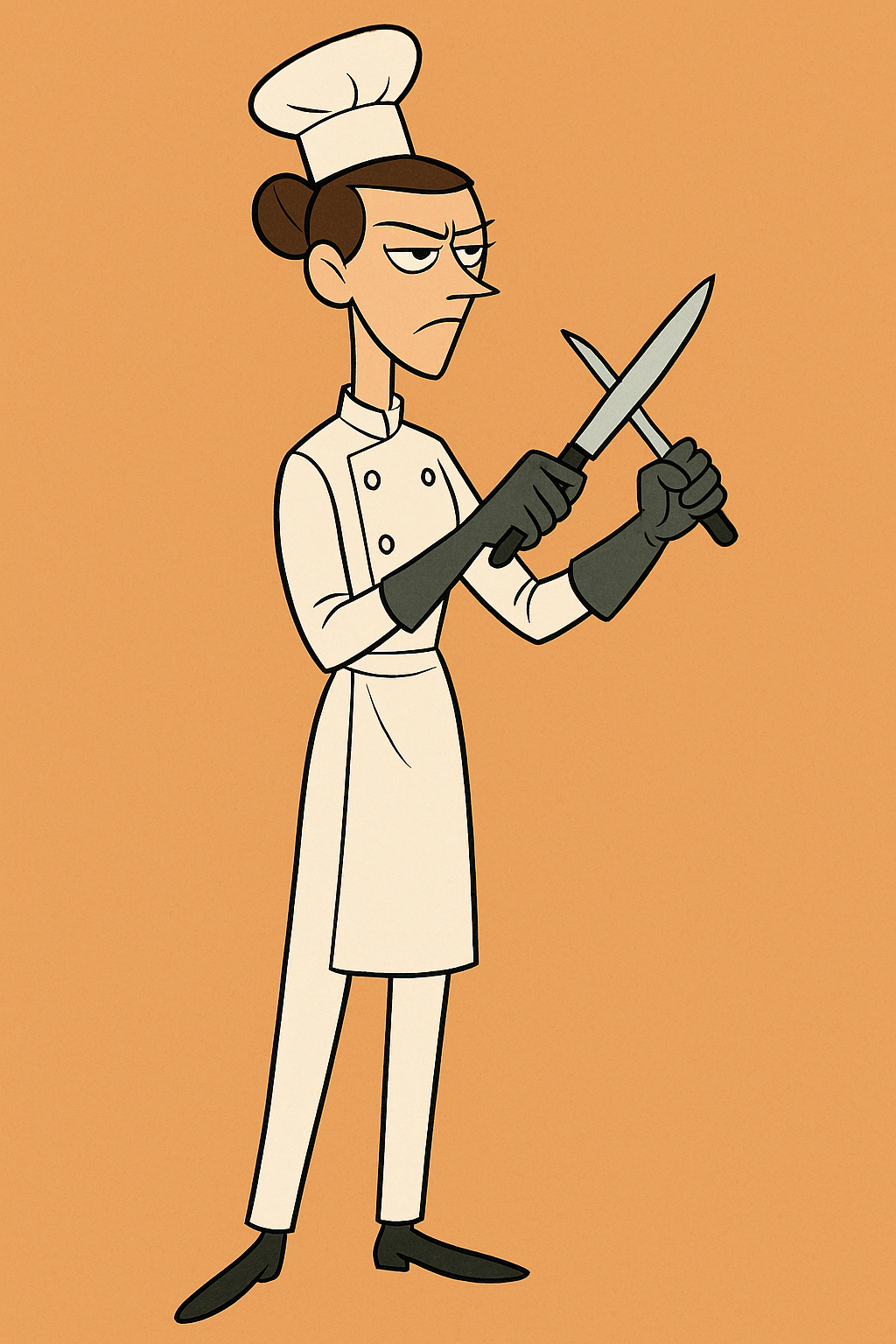 Sous Chef Sharpening Her Knife.png
