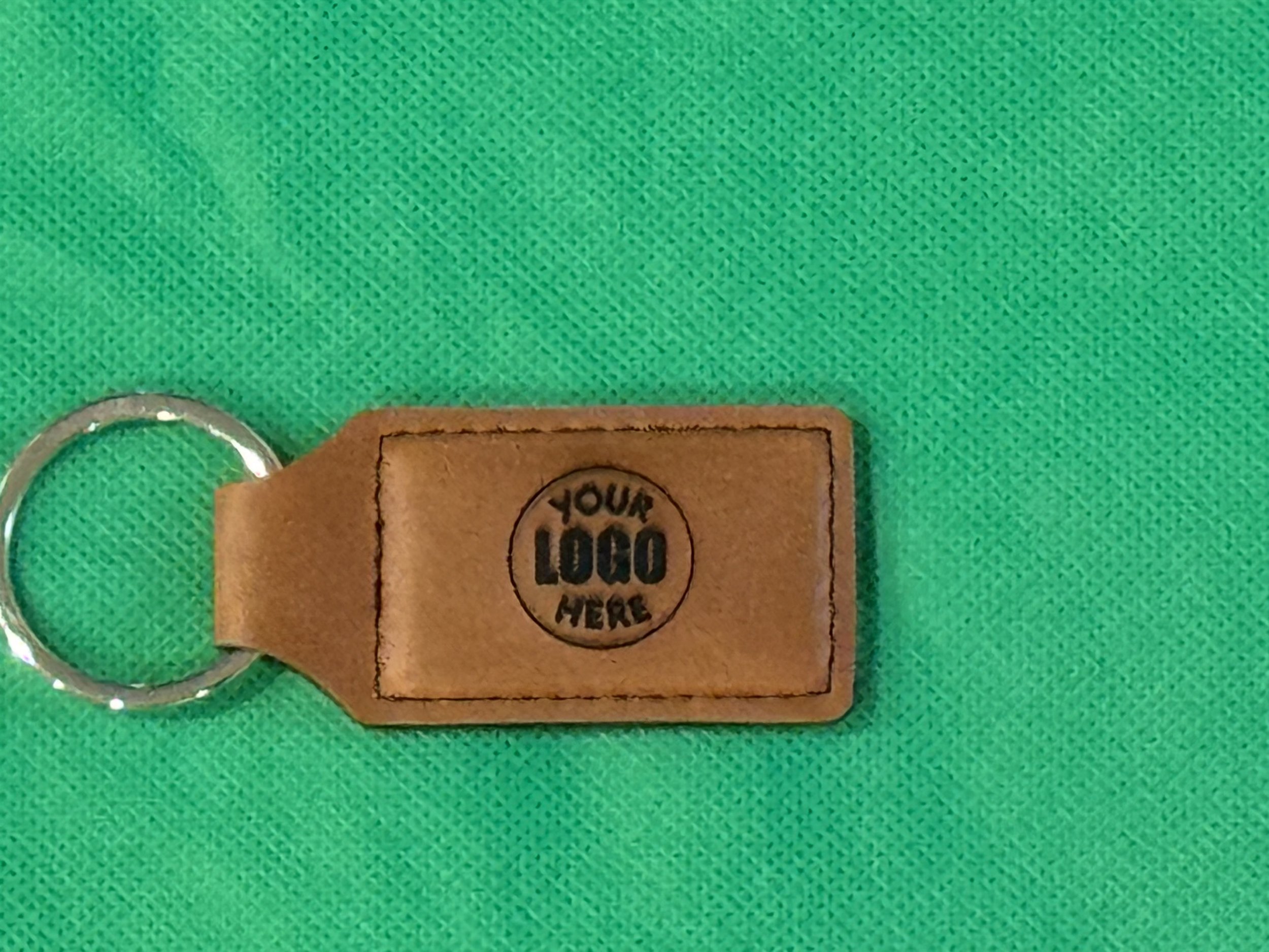 Custom Etched Leather Keychain