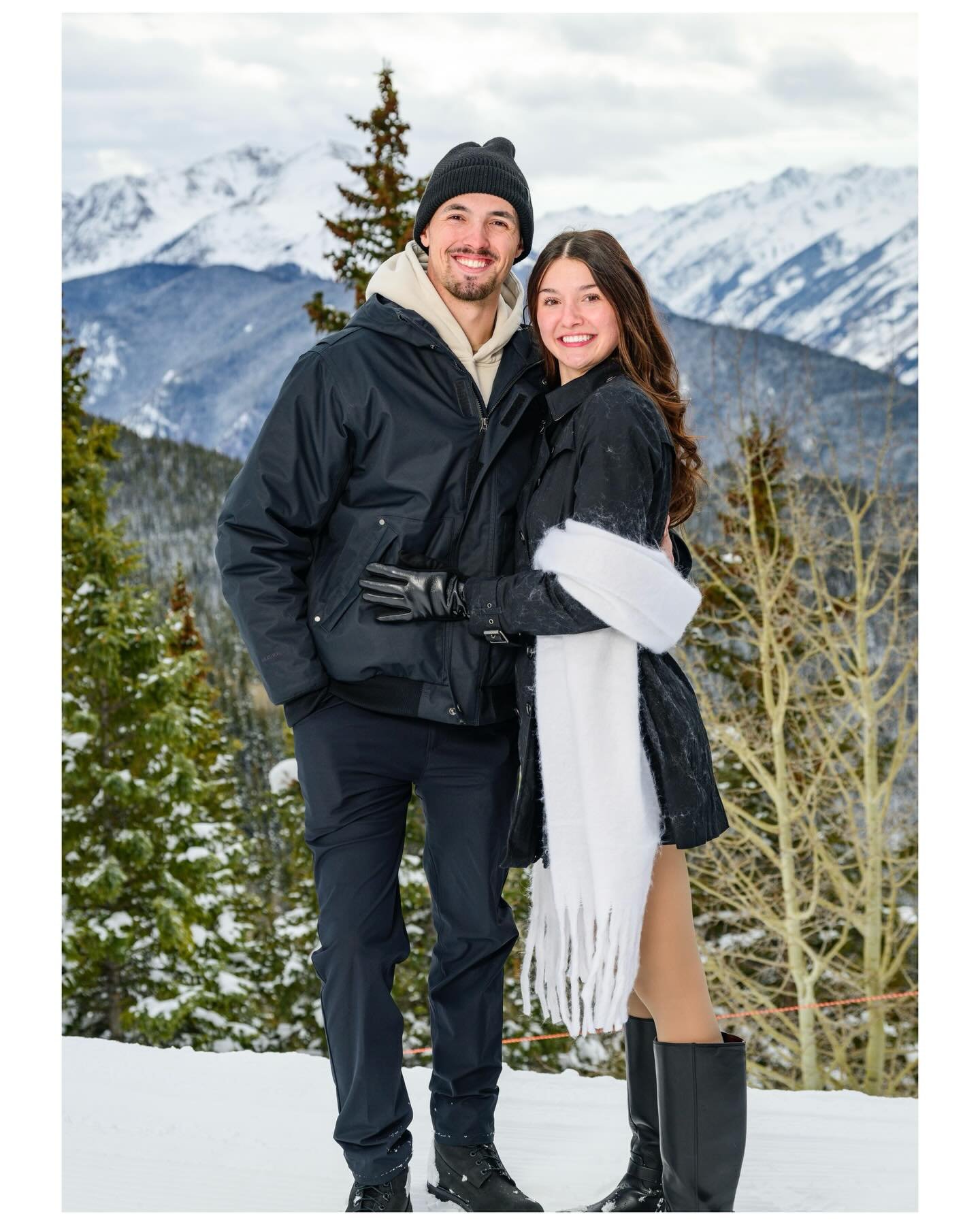 A huge Congratulations to @jmichaels85 &amp; @solangeirenee 💍🍾

Perfect setting for the most amazing afternoon on Aspen Mountain,
.
.
.
.
.
.
.
.
#engagement #propsal #portraitshots #shesaidyes #she_saidyes #aspen  #theknott #aspenphotographer #win