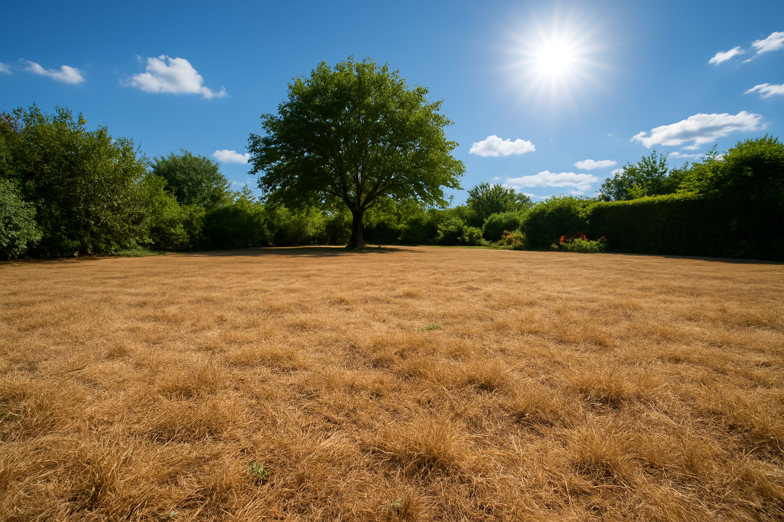 My lawn has turned completely brown this summer, can it be fixed?