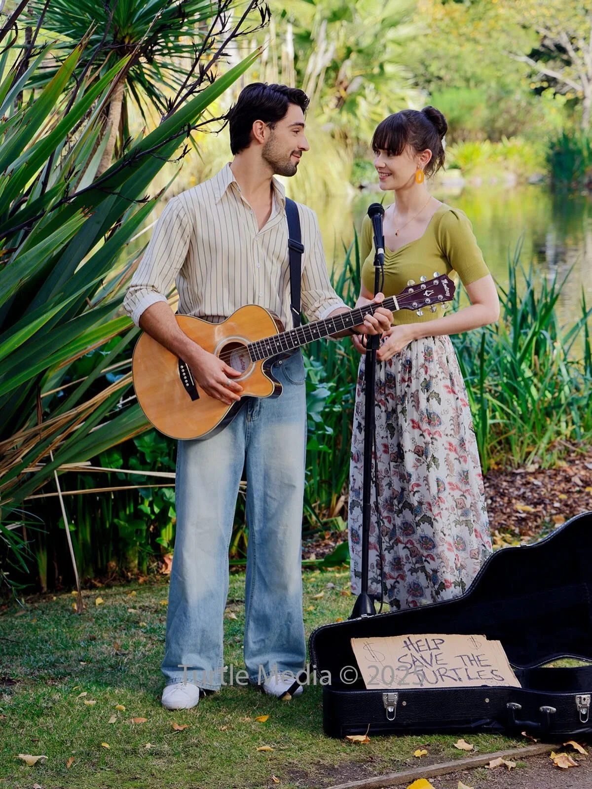 🤔which sets of @tommikrasic &amp; @livfildes do you like? The Red / blue / yellow / green 👉swipe left to see Harry , the man of many talent playing ______? &amp; some exclusive BTS photo of #maybethistime