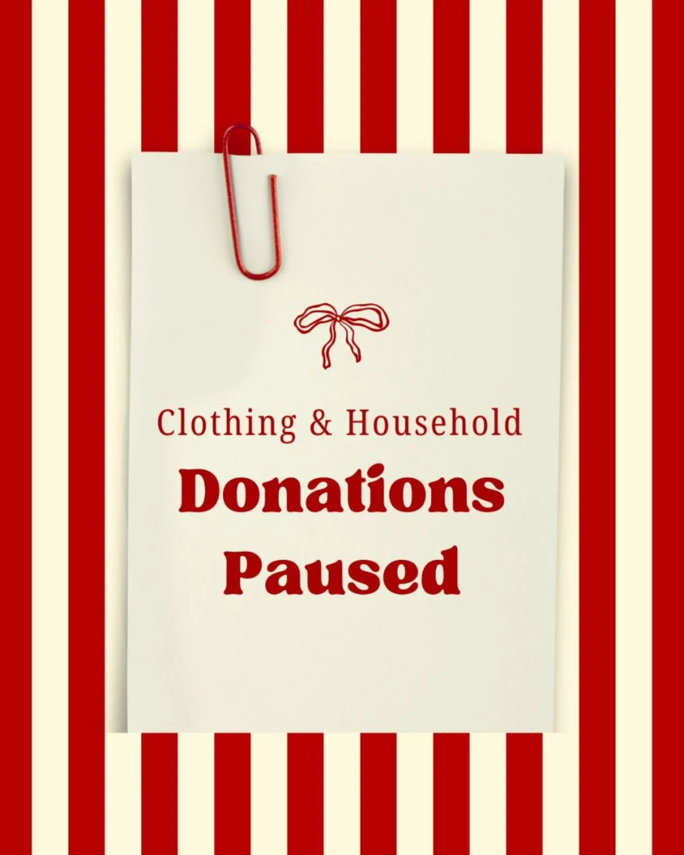 🌺 Donation Pause Notice 🌺

Mahalo, community! 💛 Thanks to your incredible generosity this year, our Free Store shelves are full and our hearts are overflowing. To prepare for a fresh and organized start in 
2026, we will be pausing all clothing an