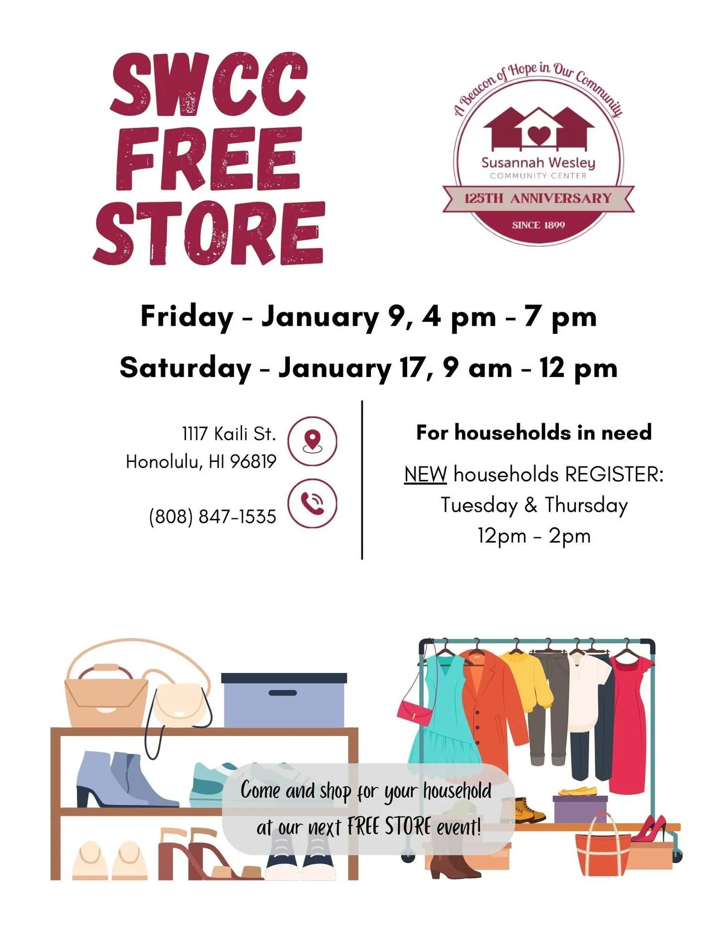 ✨ Happy New Year, friends! ✨

We&rsquo;re kicking off the year with open doors and open hearts. Our first Free Store of the year opens today, and we can&rsquo;t wait to welcome households in our community with care, compassion, and support. We&rsquo;