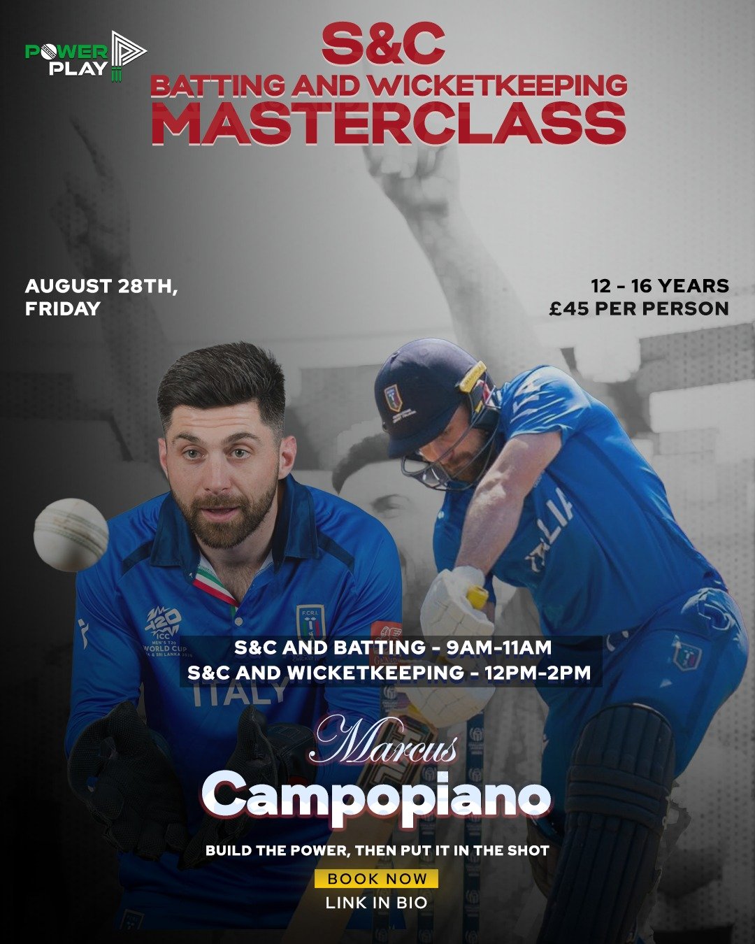 Coach Campo is returning to PowerPlay to lead another two masterclasses!
Marcus will be bringing his expertise from coaching Strength &amp; Conditioning to the Surrey women&rsquo;s pro team and combining this with his favoured skills of power hitting
