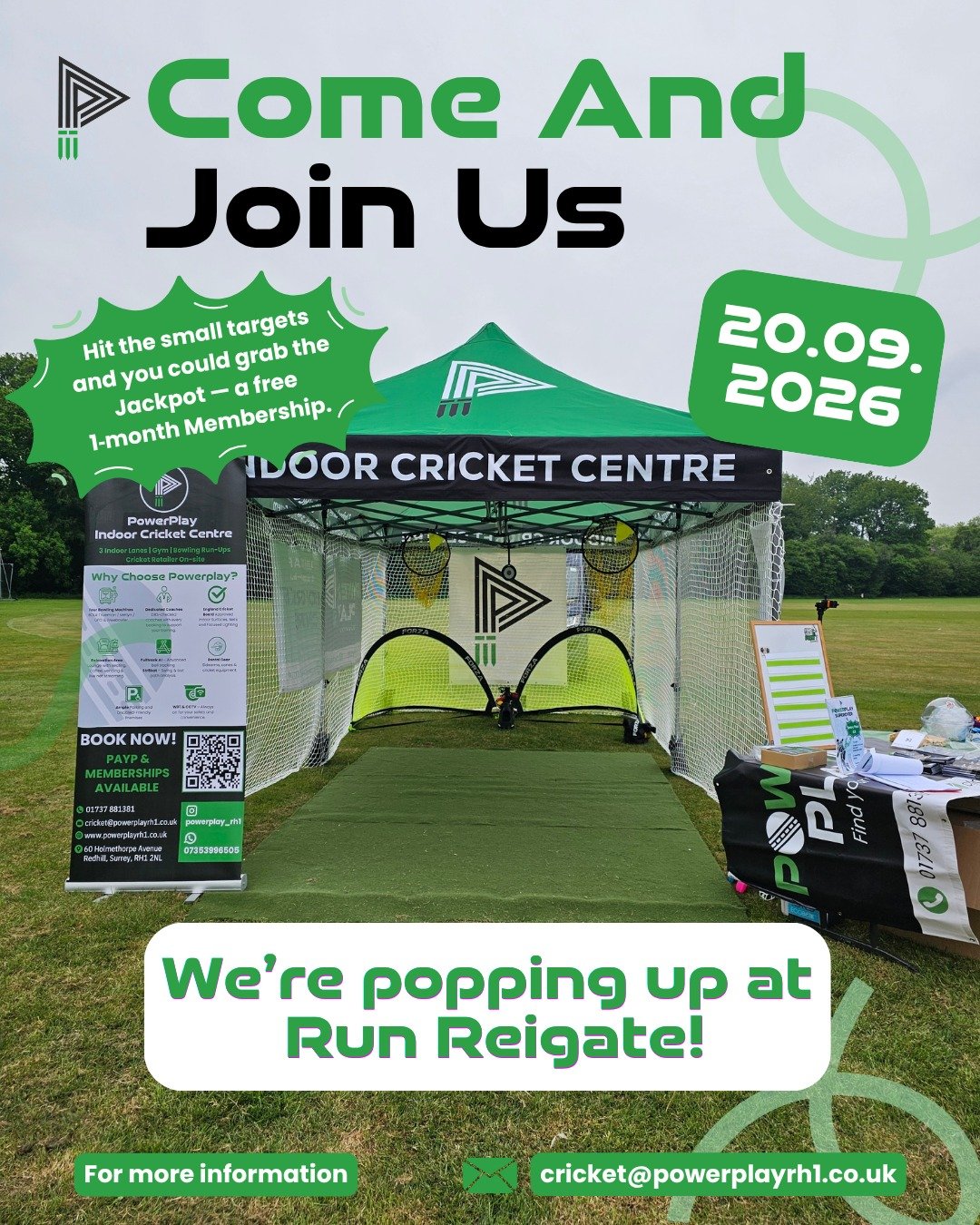 PowerPlay is popping up at Run Reigate this Sunday, 20th September 🏏

We had some brilliant cricketers stop by last year, buzzing to see familiar faces again and meet plenty of new ones too.

Come find us. Meet the team. See what's new for cricketer
