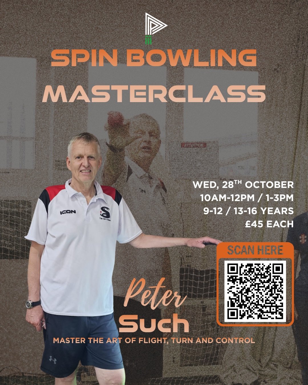 💥 SPIN BOWLING MASTERCLASS 💥

Coach Peter Such is coming back to PowerPlay on Wednesday 28th October for 2 spin bowling masterclasses. Such will bring his wealth of knowledge to teach our budding young spinners, looking at flight and turn, but most