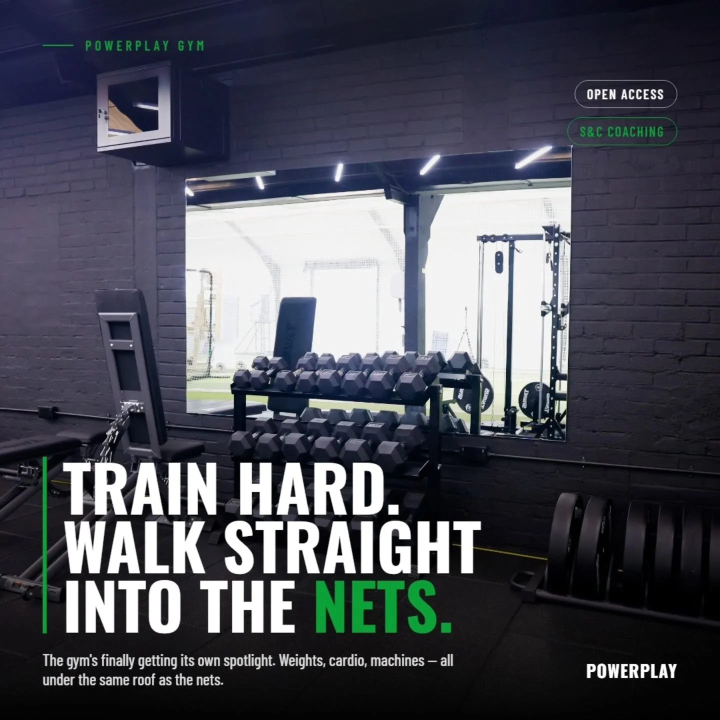 Cricket doesn't stop at the crease. 

The work that makes you faster through the air, stronger through the shot and quicker back on your feet happens in here. 🏏💪

Our gym sits right next to the nets. Weights, cable rig, pec fly, shoulder press, plu