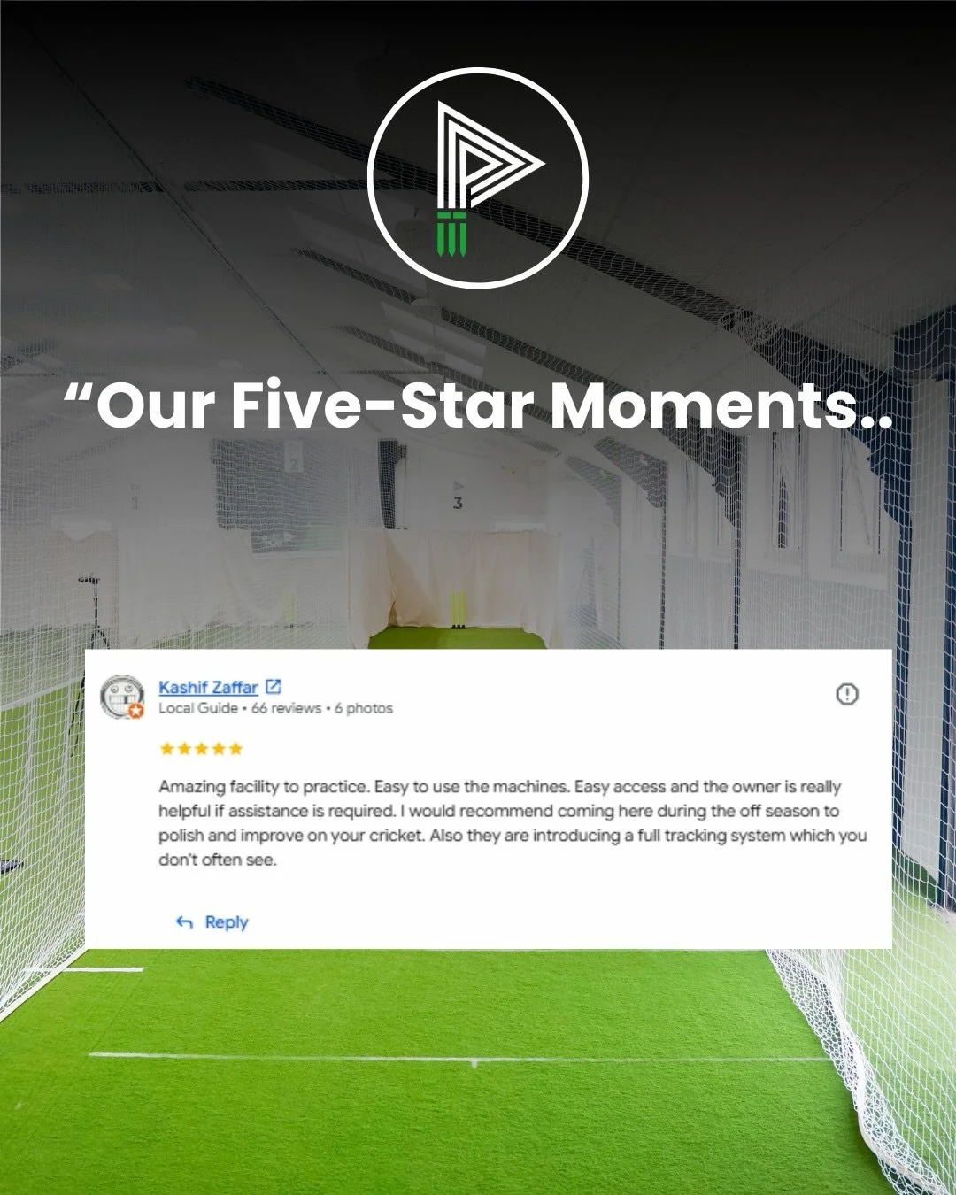 Redhill&rsquo;s home of indoor cricket. Rated by the people who play here. ⭐🏏

Huge thanks to everyone who took the time to leave a review. It really helps a local business like ours.

Love training with us? Drop us a review. Link in bio 🙌

#PowerP