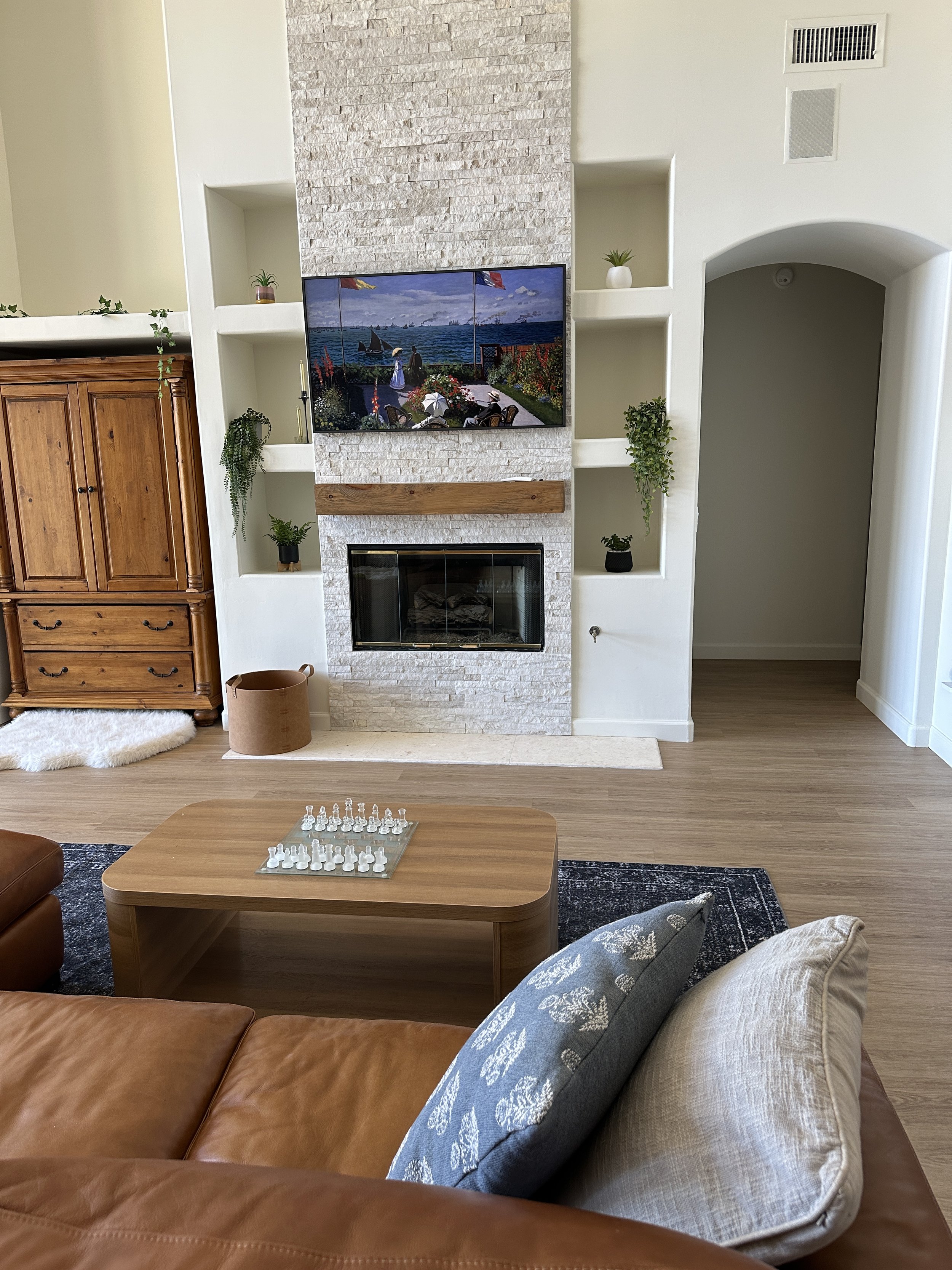 After- Fireplace, living room