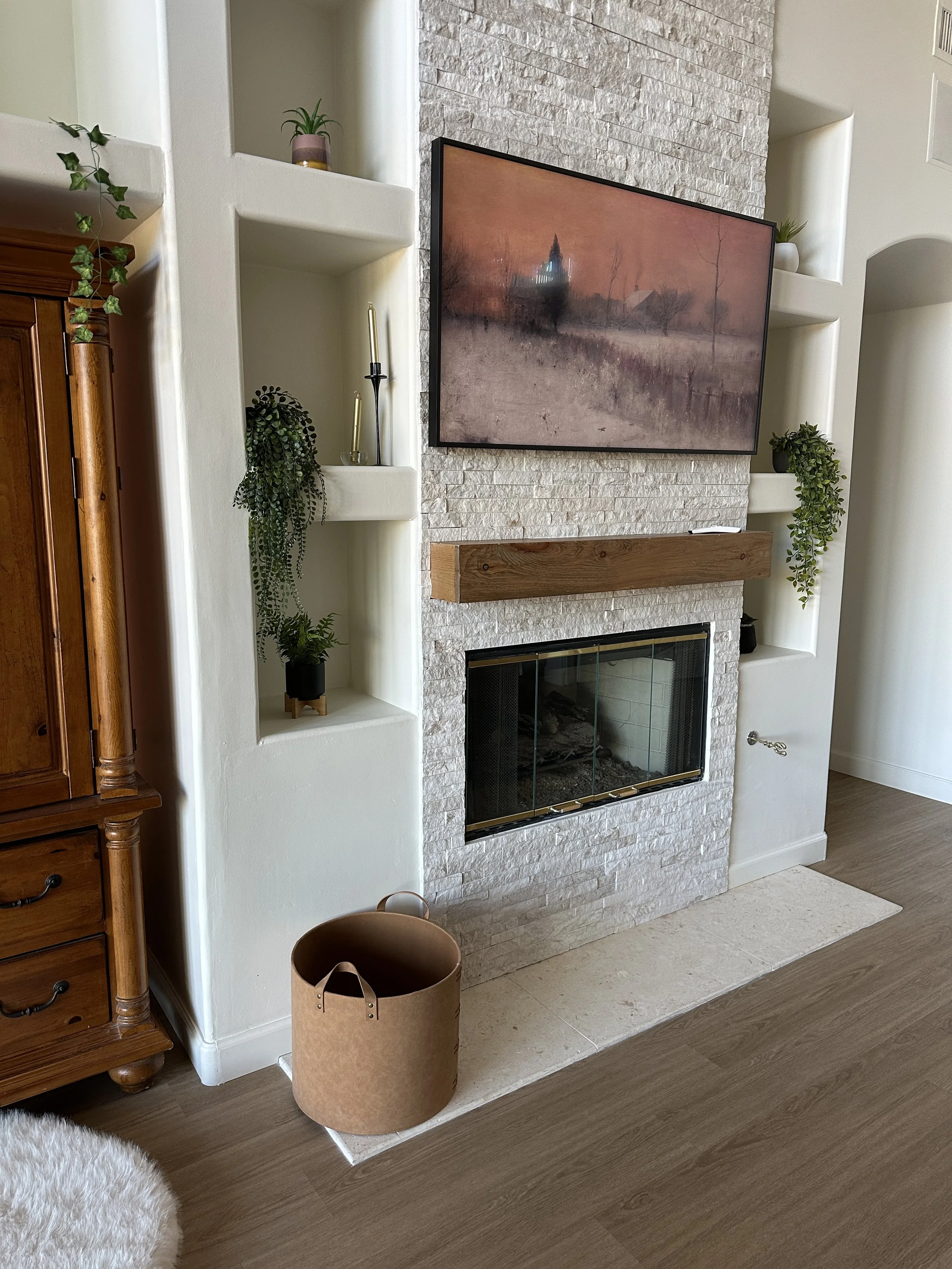 After- Fireplace, living room 
