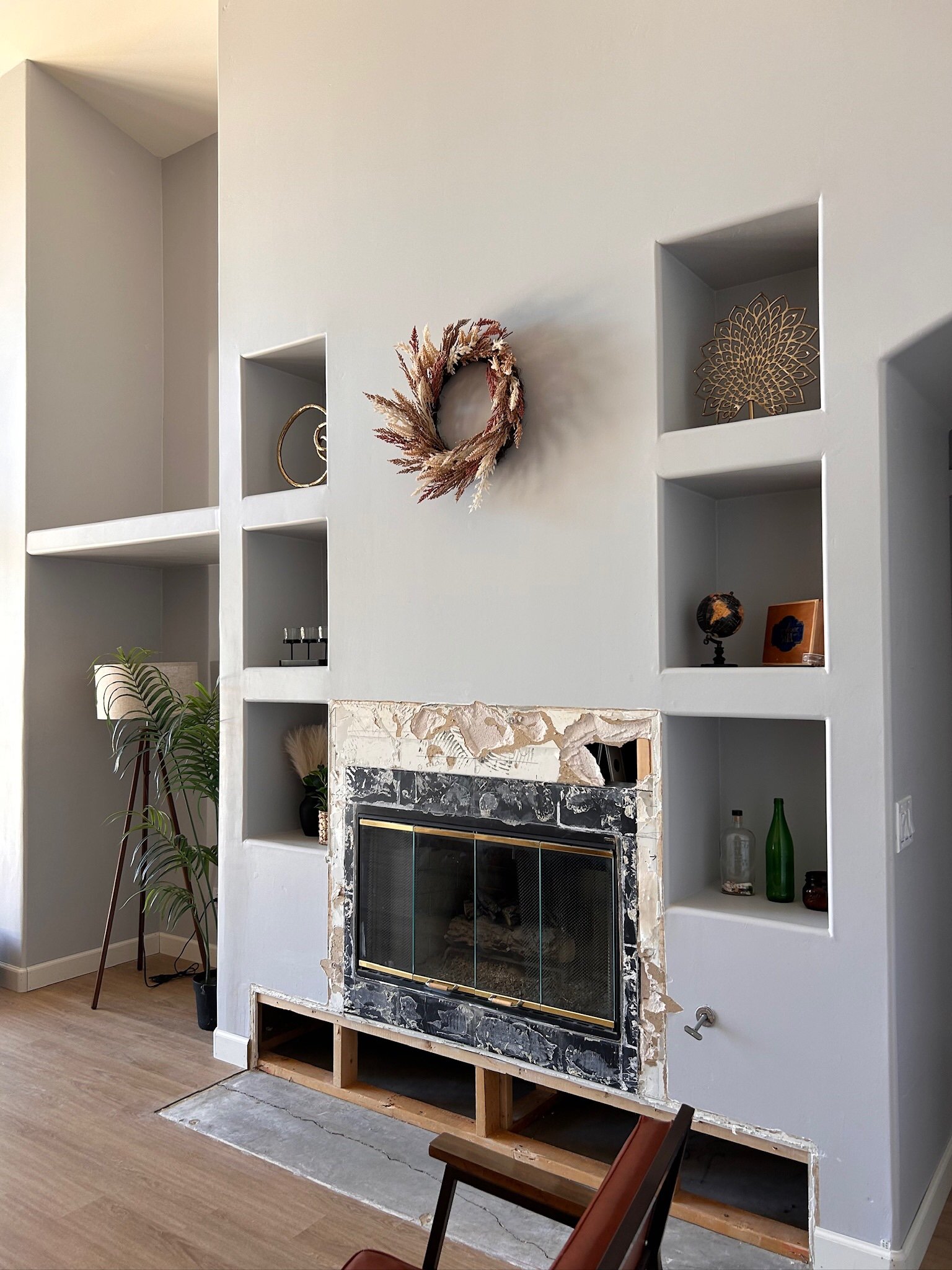 Before- Fireplace, living room