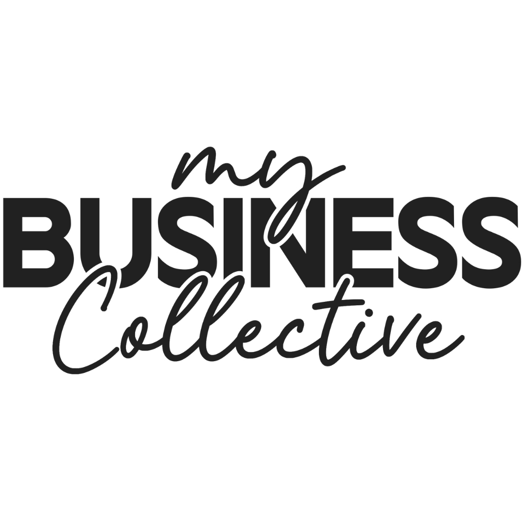 "My Business Collective" logo in bold and script fonts.