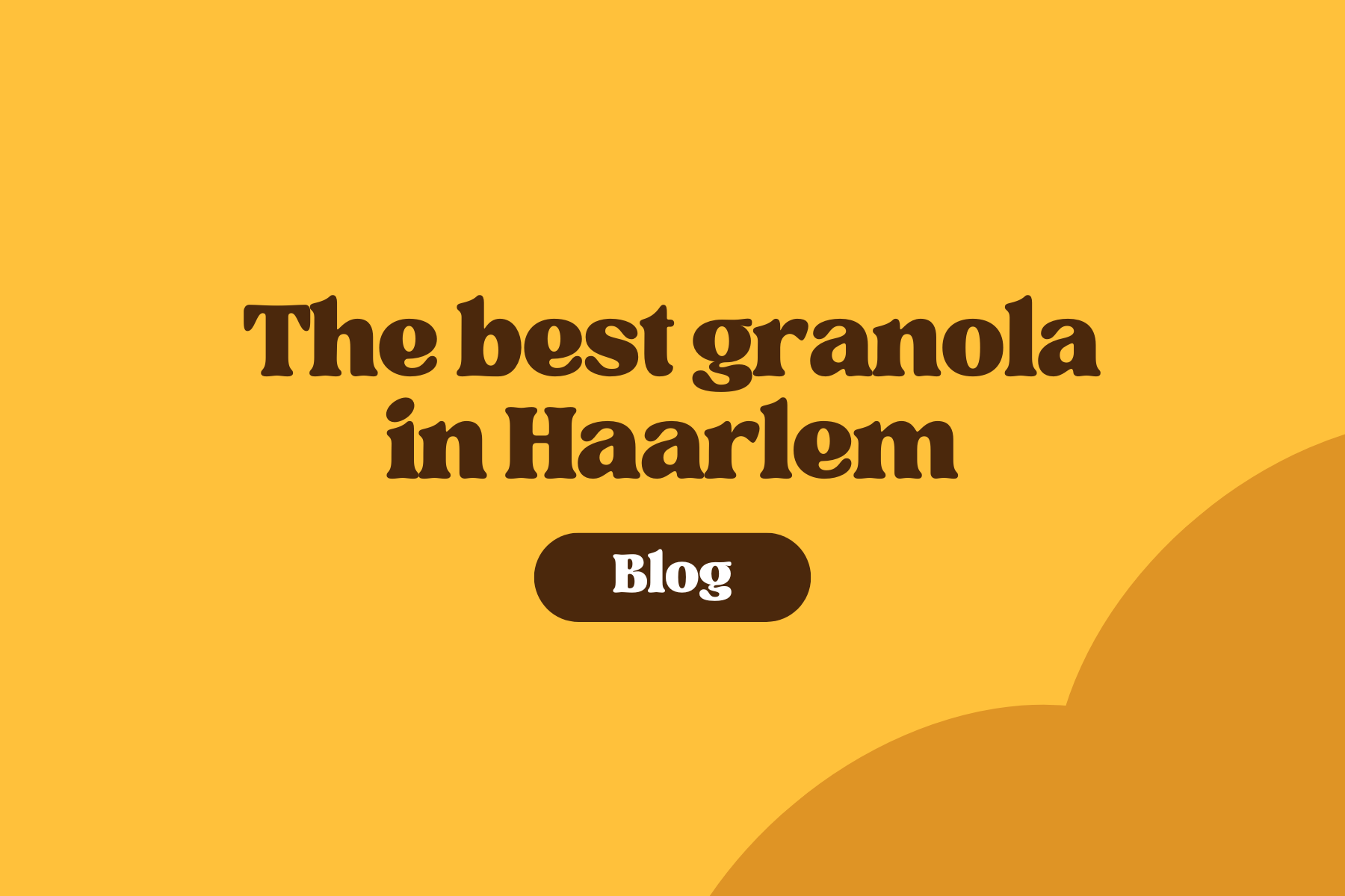 The best granola in Haarlem