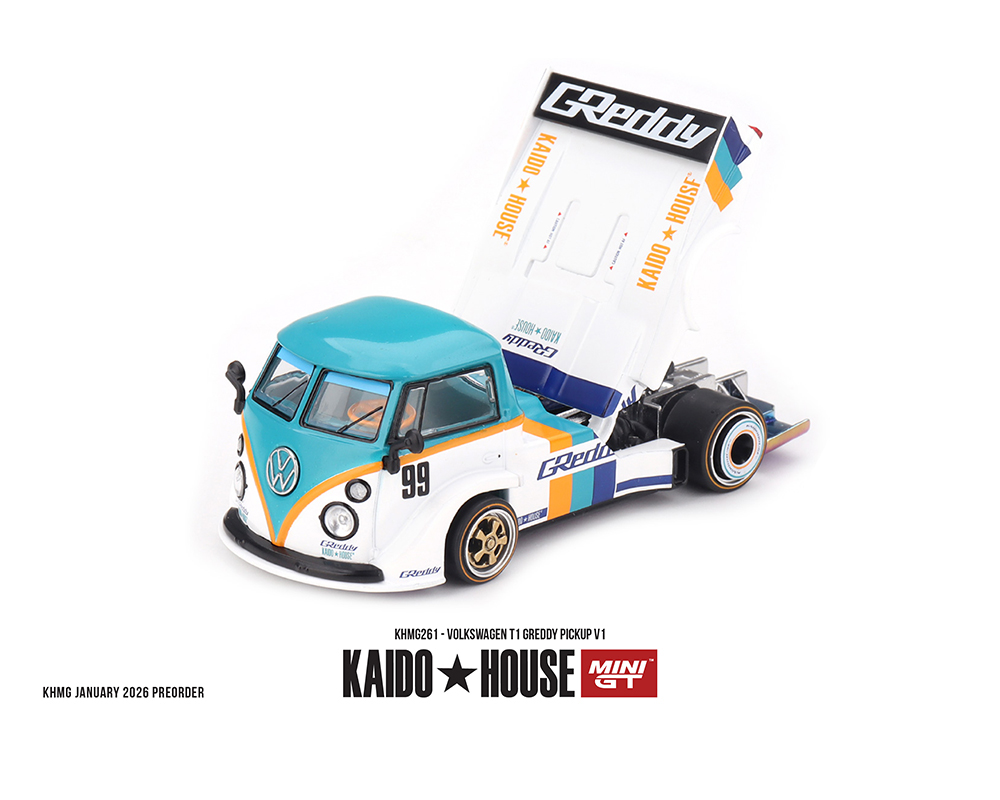 (Preorder) Kaido House x Mini GT 1:64 Volkswagen T1 GReddy Pickup V1