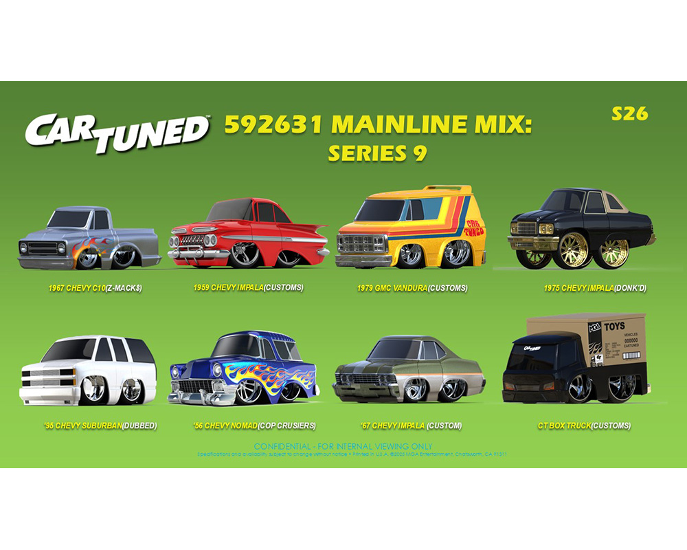 (Preorder) CarTuned 1:64 Series 9 Mainline Assortment of 8 Styles 2026