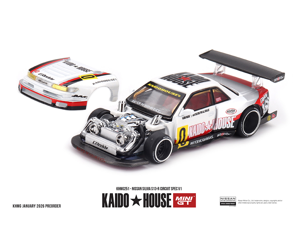 (Preorder) Kaido House x Mini GT 1:64 Nissan Silvia S13-R Circuit Spec V1