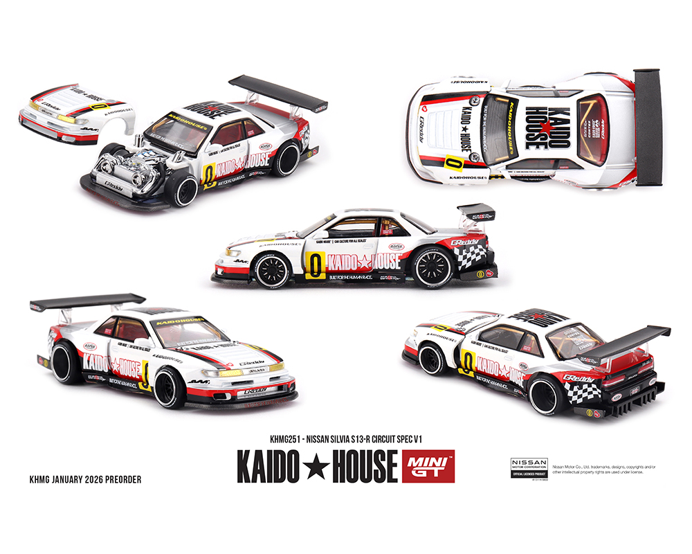 (Preorder) Kaido House x Mini GT 1:64 Nissan Silvia S13-R Circuit Spec V1