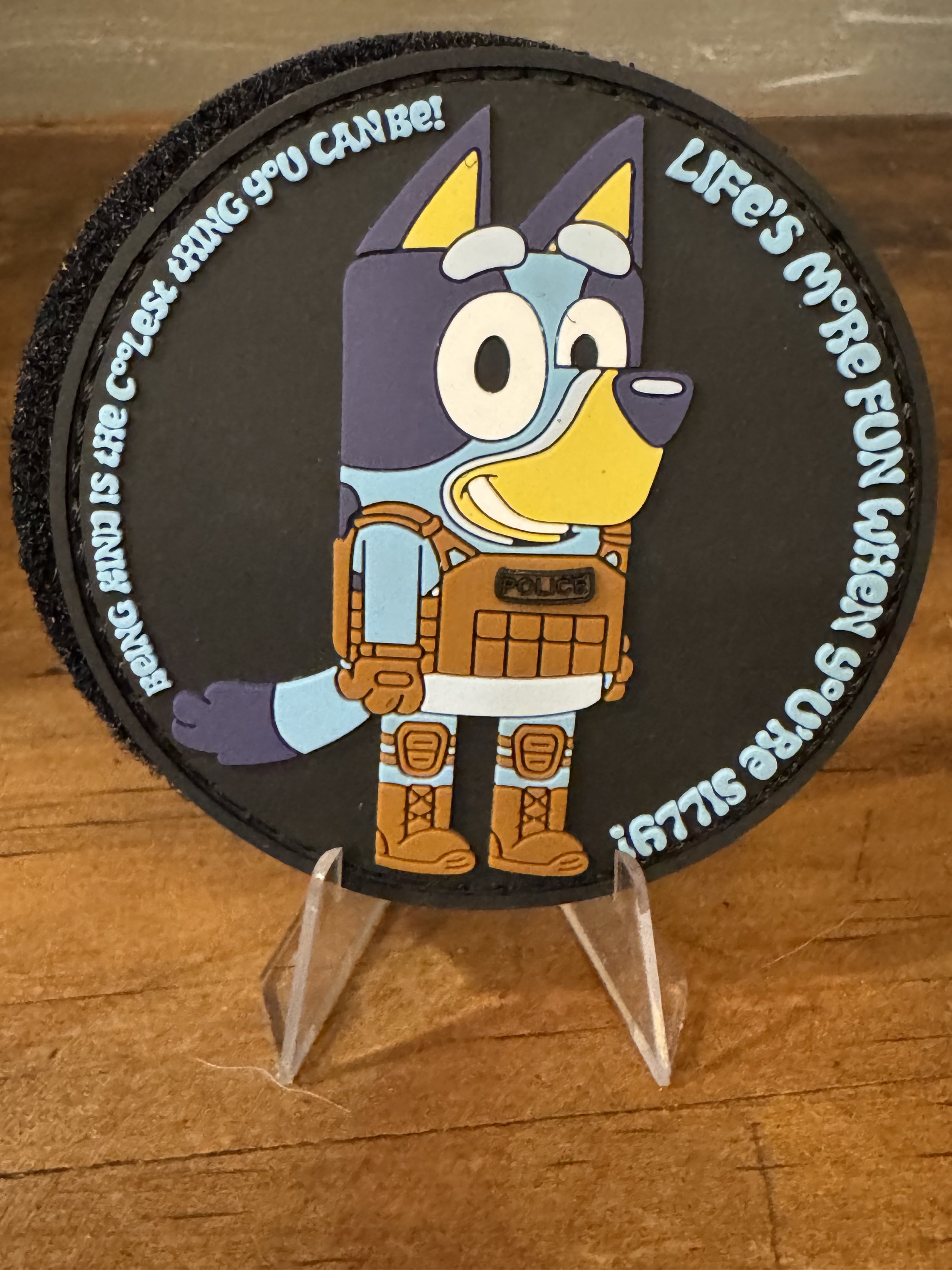 Tactical Bluey PVC patch
