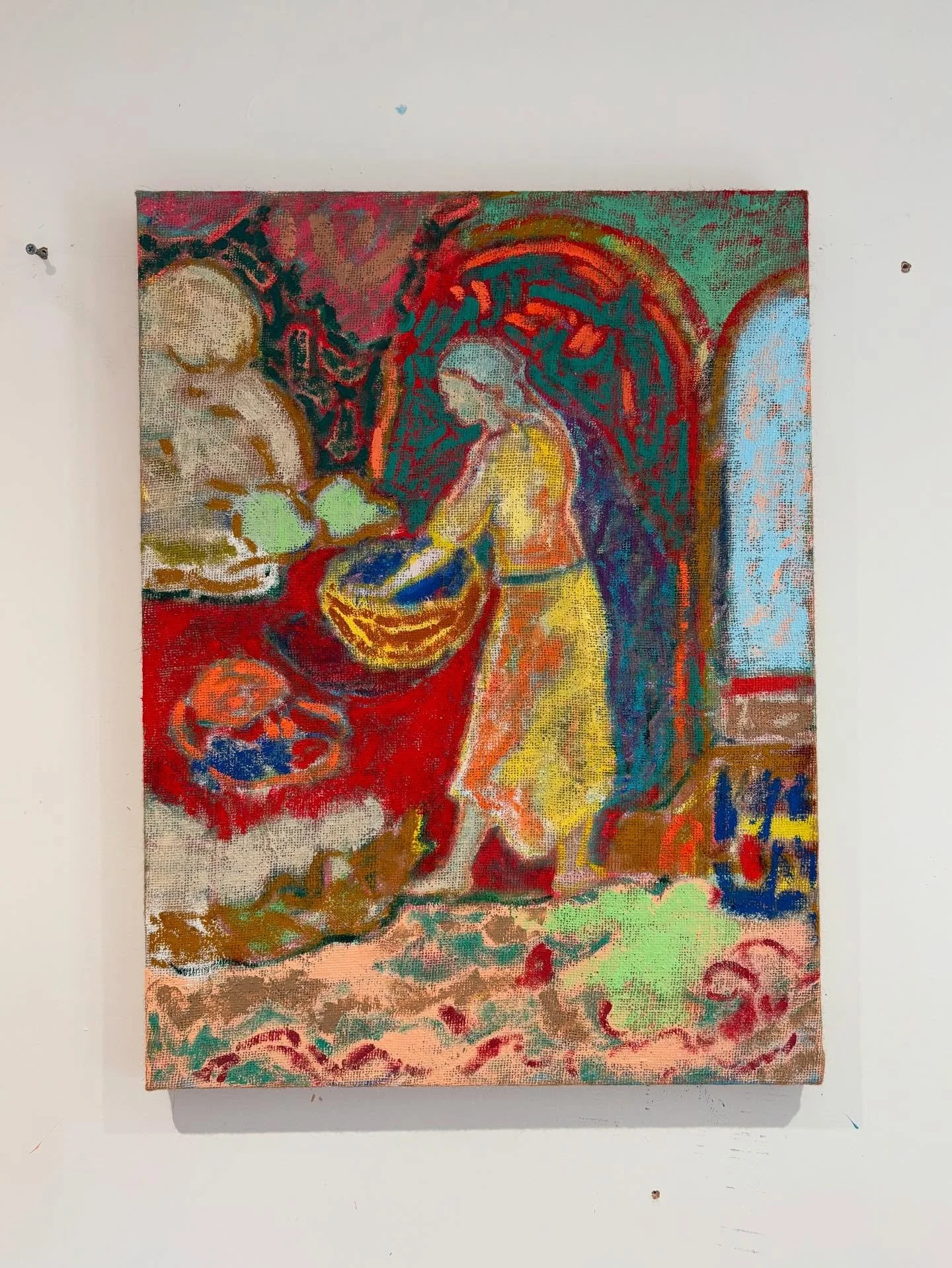 &ldquo;The bother of my peripheral vision&rdquo;
Acrylic and oil bar on hessian.

#abstract #assemblage #contemporaryabstract #abstractartforsale #canvaspainting #acrylicpainting #studio #colour #figurativepainting2024 #artbuyer #modernism #simple #s