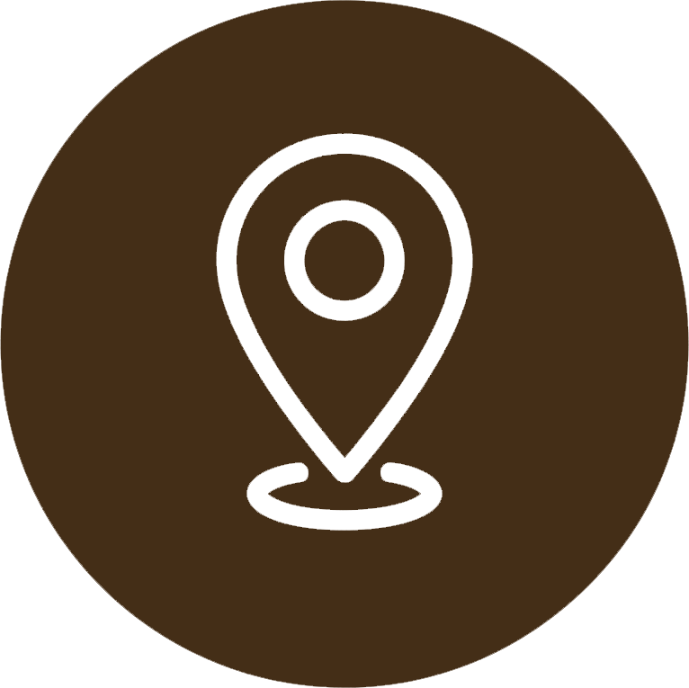 Map pin icon with a circular background