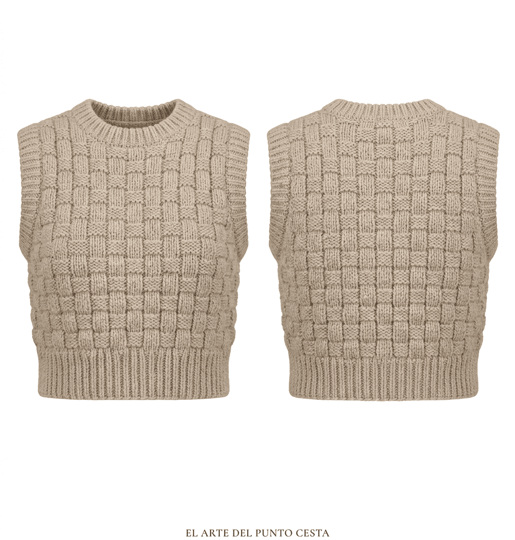 Interlocking Check Knit Sweater