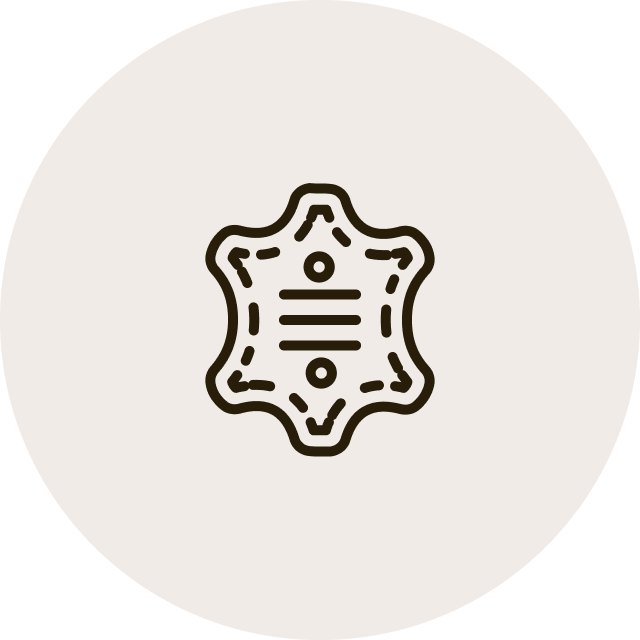 Line drawing of a sheriff's badge with a star shape and central horizontal lines
