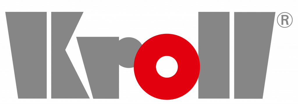 The Kröll logo with the word 'Kröll' in gray and a red circle with a black center in place of the letter O.