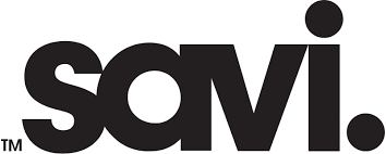 The word 'savi' in bold black letters with a small trademark symbol.