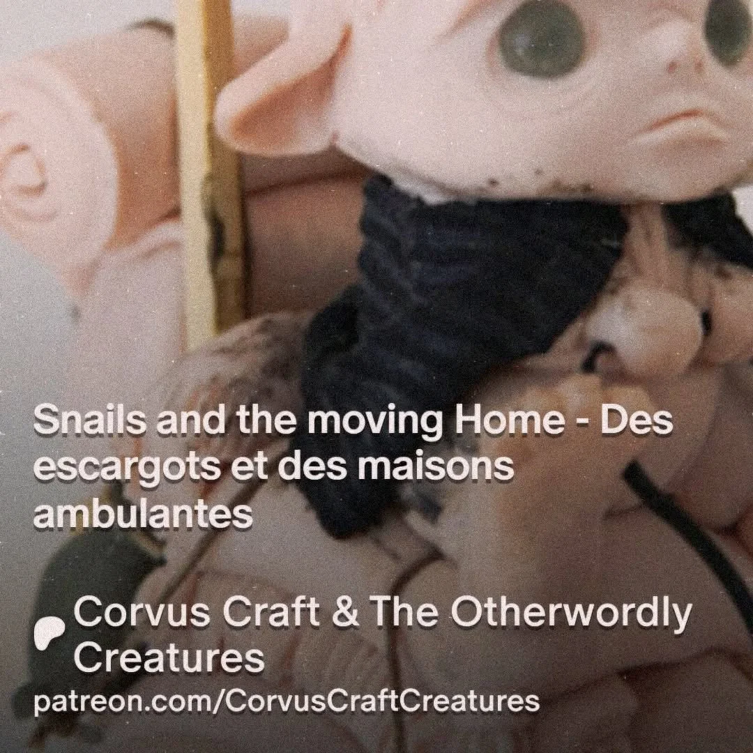 New Patreon post &bull; nouveau post Patreon FR + EN (link in bio) 🐌 If you like personal storytelling mixed with magical creatures in the making, have a look at it! My Patreon is open and two affordable options are currently available, if you wanna