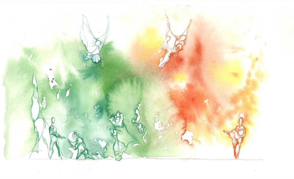 Happiness. • watercolour & pencil • 26x36cm