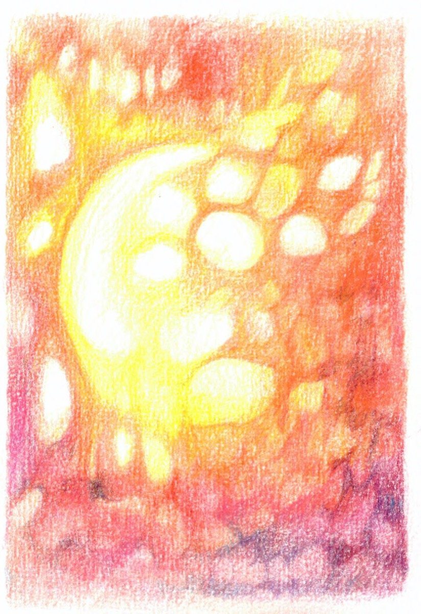 Organic Moon • pencil • 15x10cm