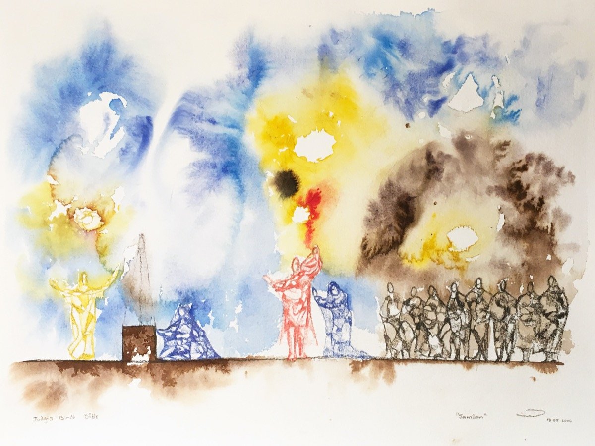 Samson • watercolour & pencil • 31x41cm