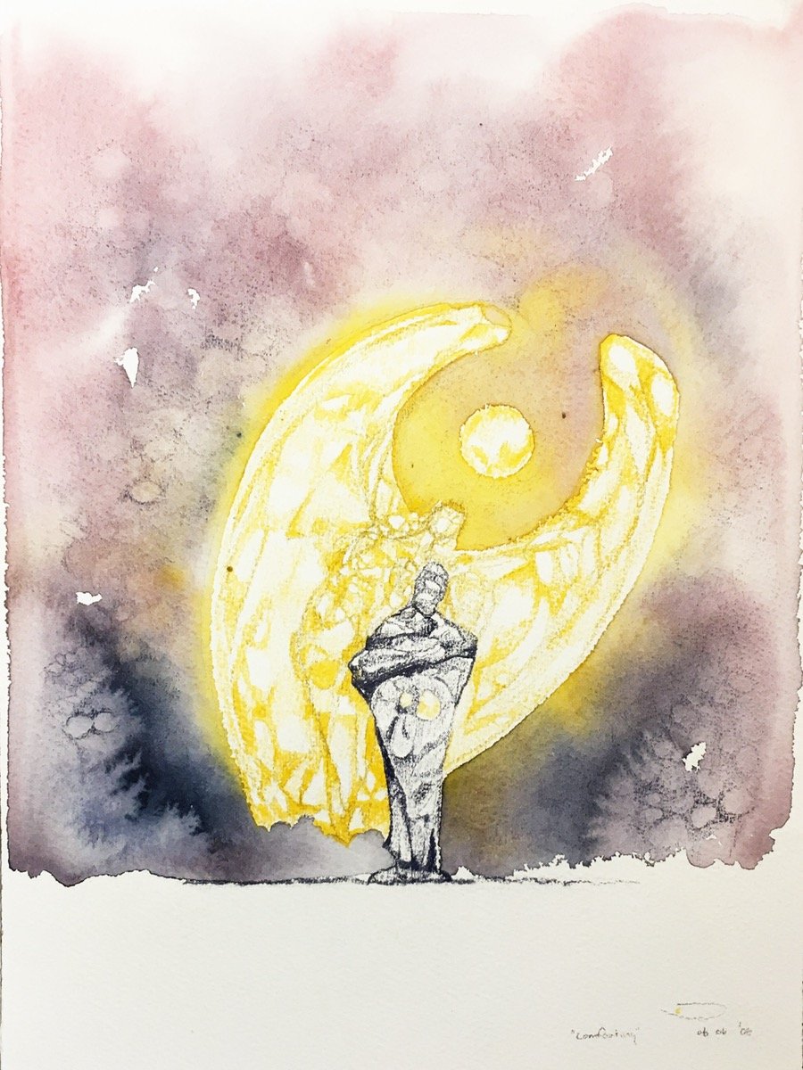 Comforting. • watercolour & pencil • 23x31cm