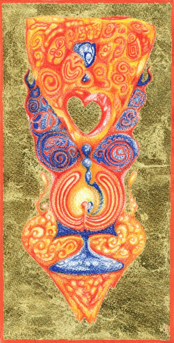 Geboorte • pencil & gold-leaf • 26x12cm