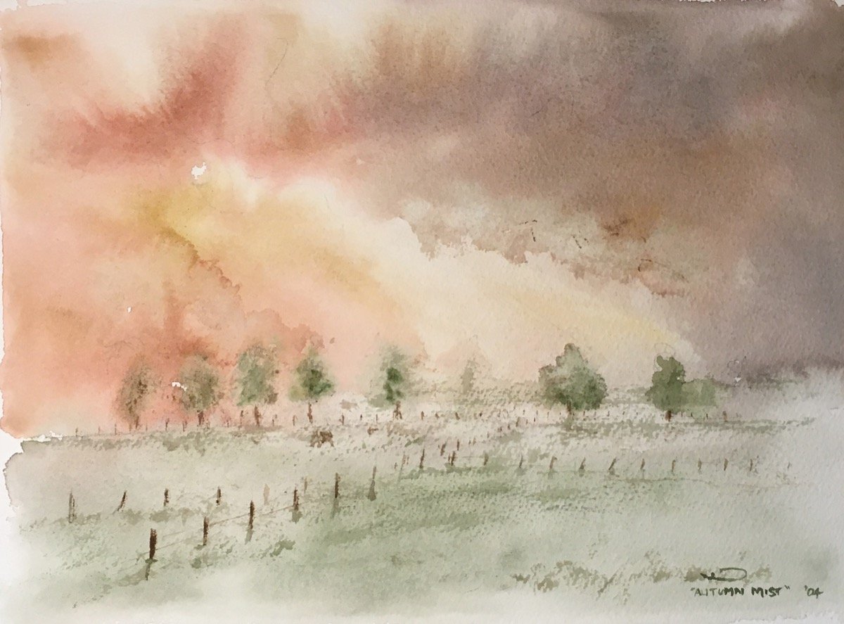 Autumn Mist • watercolour • 18x26cm