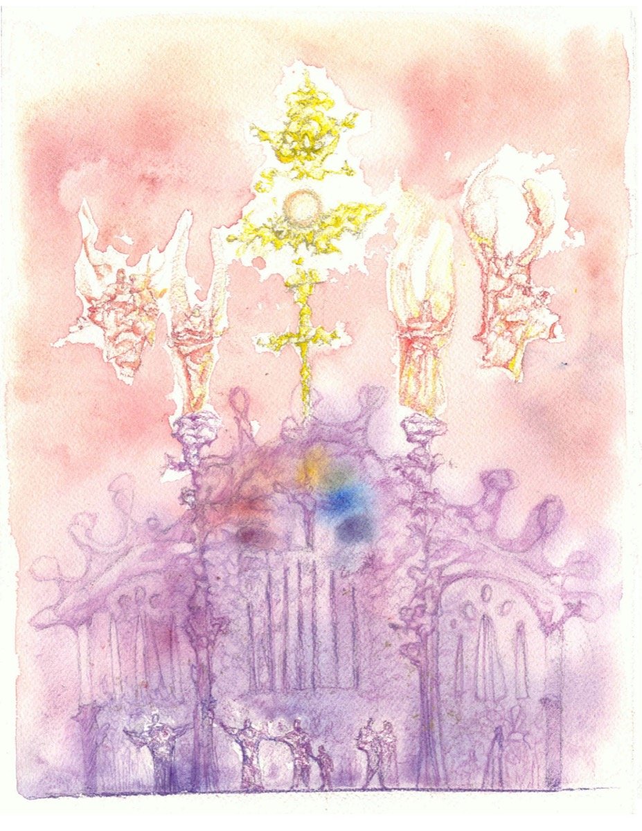 Cathedral • pencil & watercolour • 41x31cm