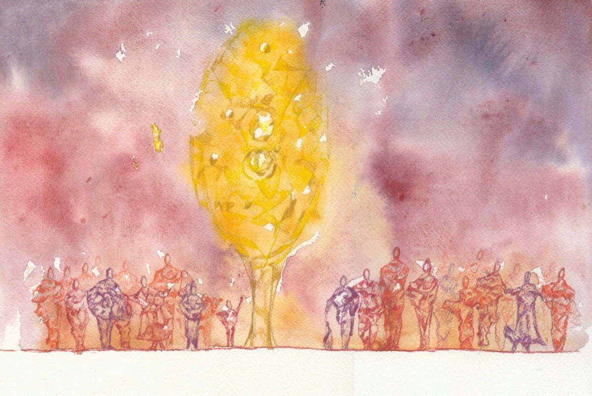 Universal Tree II • watercolour & pencil • 26x36cm