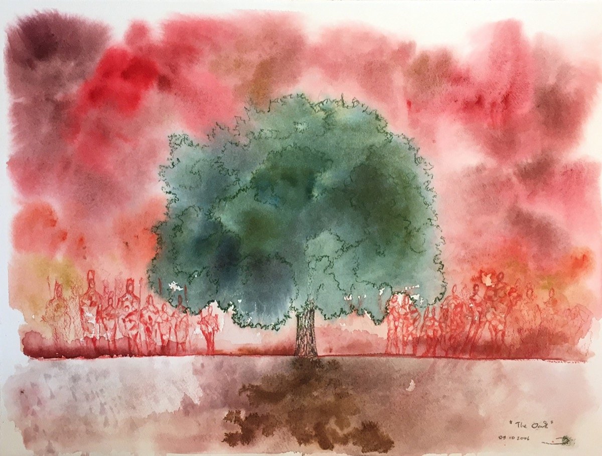 The Oak • watercolour & pencil • 26x36cm