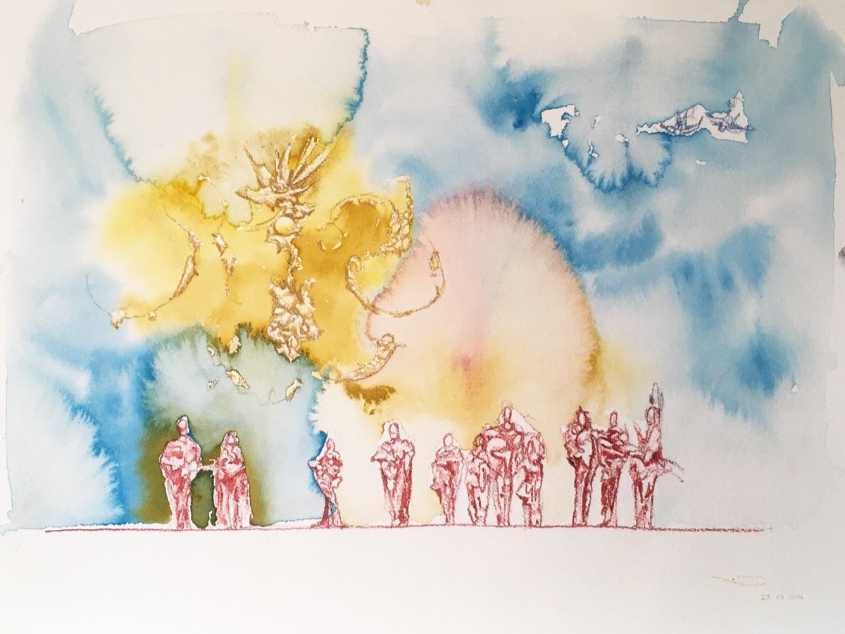 Commitment • watercolour & pencil • 31x41cm