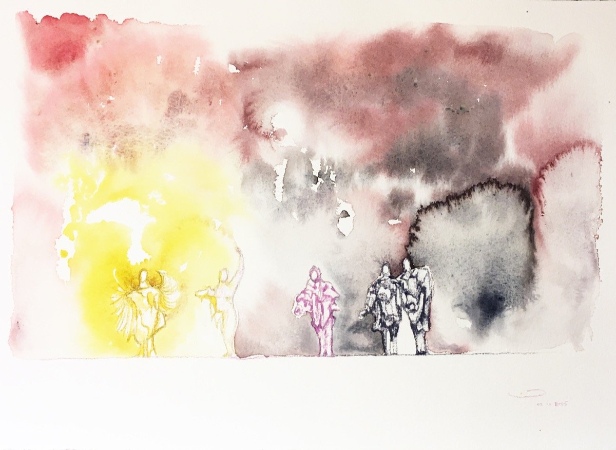 Tribute • watercolour & pencil • 26x36 cm