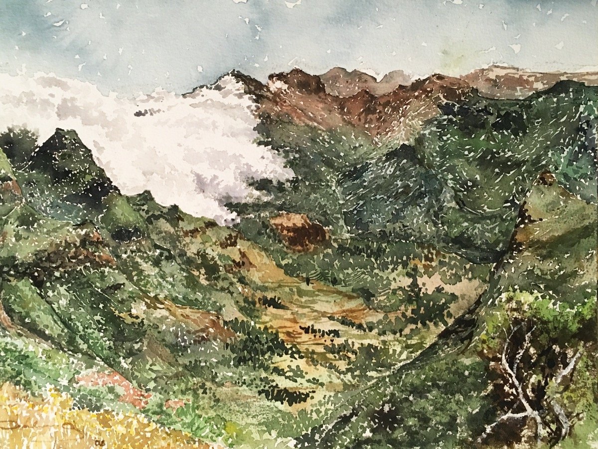Moutainscape in Majorca
• watercolour • 45x65cm