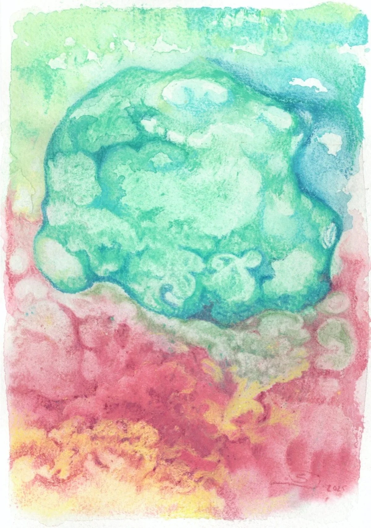 Green Molten Glass  • pencil  • 21x15cm