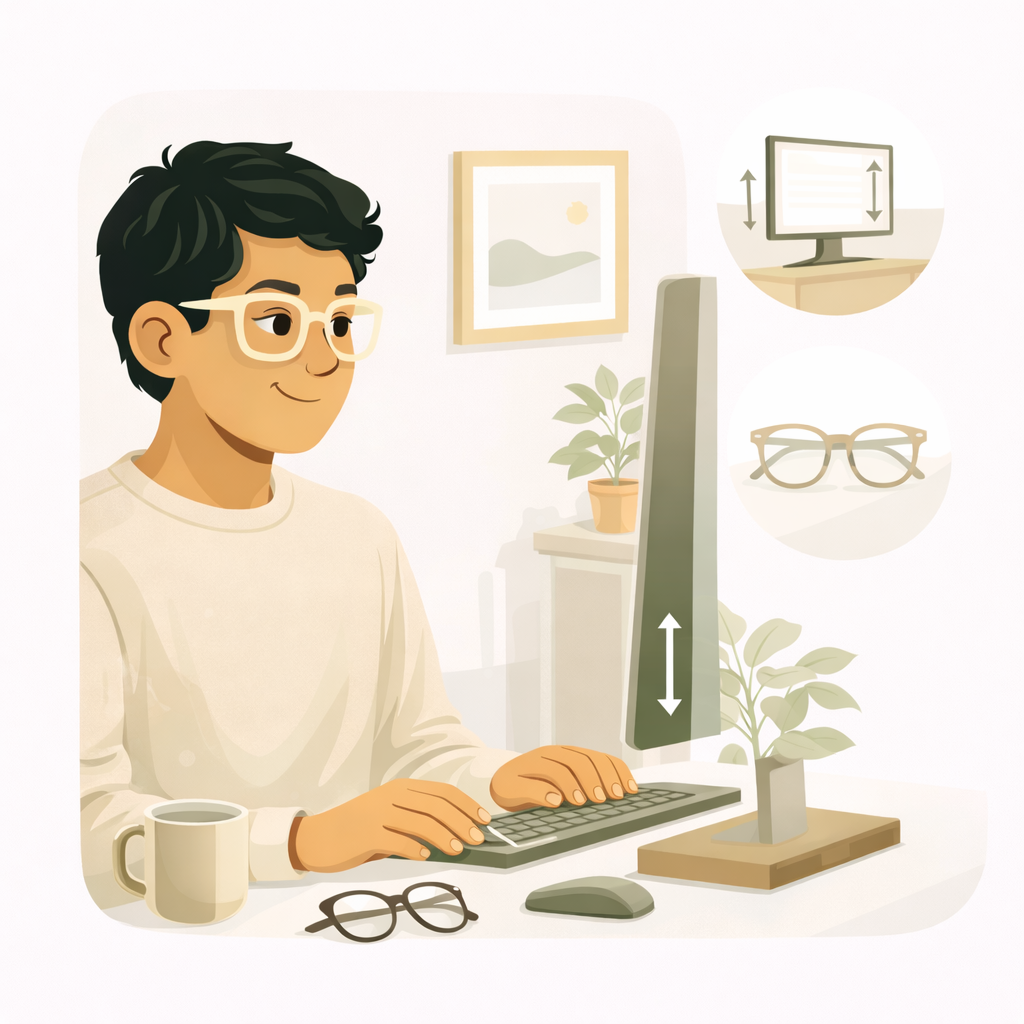 Home office očima optika: 5 tipů, jak nastavit monitor a brýle