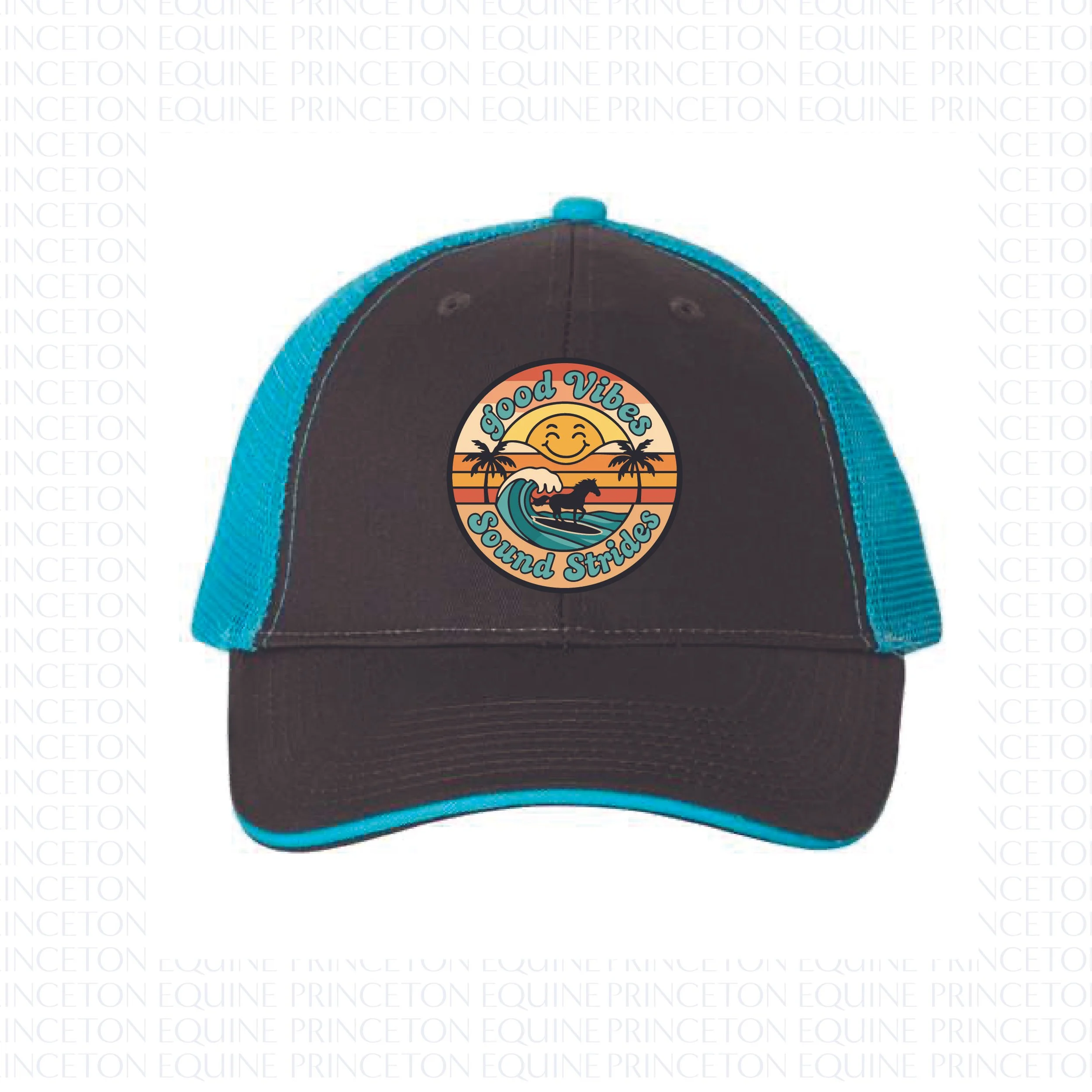GOOD VIBES TEAL TRUCKER HAT