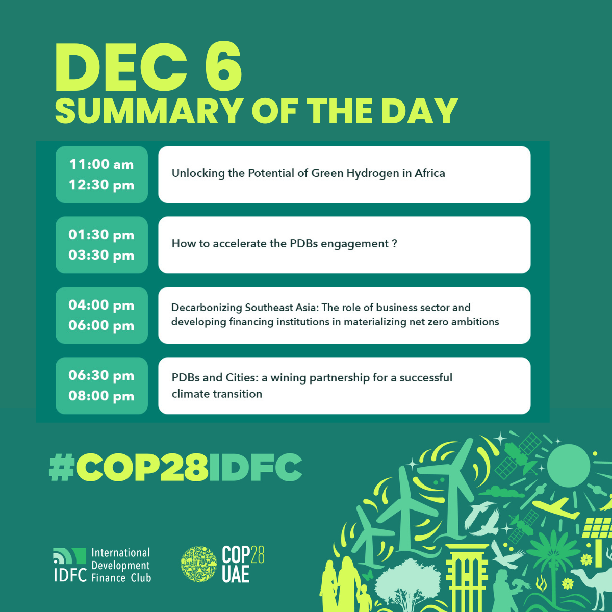 COP28IDFC DEC6 – Wrap up