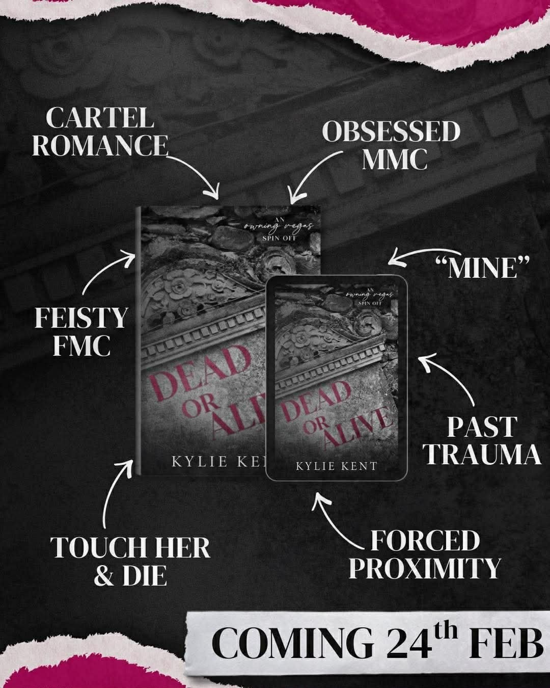 𝗗𝗲𝗮𝗱 𝗼𝗿 𝗔𝗹𝗶𝘃𝗲 (𝗔𝗻 𝗢𝘄𝗻𝗶𝗻𝗴 𝗩𝗲𝗴𝗮𝘀 𝗦𝗽𝗶𝗻-𝗼𝗳𝗳)

𝗣𝗥𝗘𝗢𝗥𝗗𝗘𝗥 𝗡𝗢𝗪: https://books2read.com/emmanuel

#deadoralive #kyliekentromanceauthor #kyliekent #mafiaromance #cartelromance #darkromance #owningvegasseries #preordern