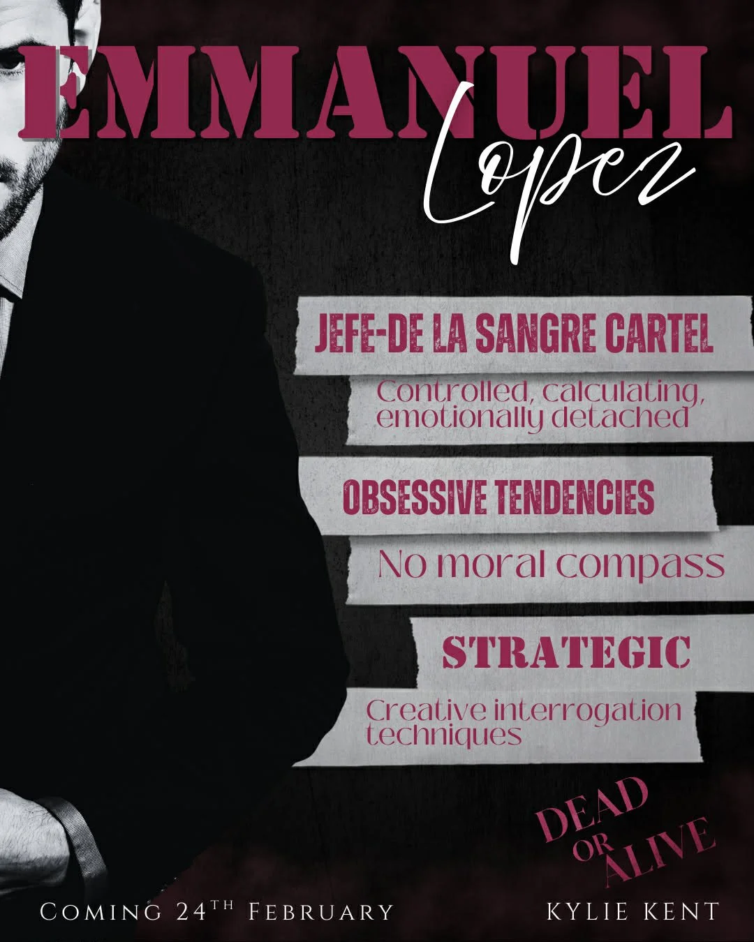 𝗛𝗲&rsquo;𝘀 𝗻𝗼𝘁 𝘁𝗵𝗲 𝗵𝗲𝗿𝗼. 𝗛𝗲&rsquo;𝘀 𝘁𝗵𝗲 𝗿𝗲𝗮𝘀𝗼𝗻 𝘆𝗼𝘂&rsquo;𝗹𝗹 𝗸𝗲𝗲𝗽 𝗿𝗲𝗮𝗱𝗶𝗻𝗴.
 
𝗩𝗶𝗹𝗹𝗮𝗶𝗻 𝗹𝗼𝘃𝗲𝗿𝘀&mdash;𝘁𝗵𝗶𝘀 𝗼𝗻𝗲&rsquo;𝘀 𝗳𝗼𝗿 𝘆𝗼𝘂.
 
𝗗𝗲𝗮𝗱 𝗼𝗿 𝗔𝗹𝗶𝘃𝗲: https://books2read.com/emmanuel