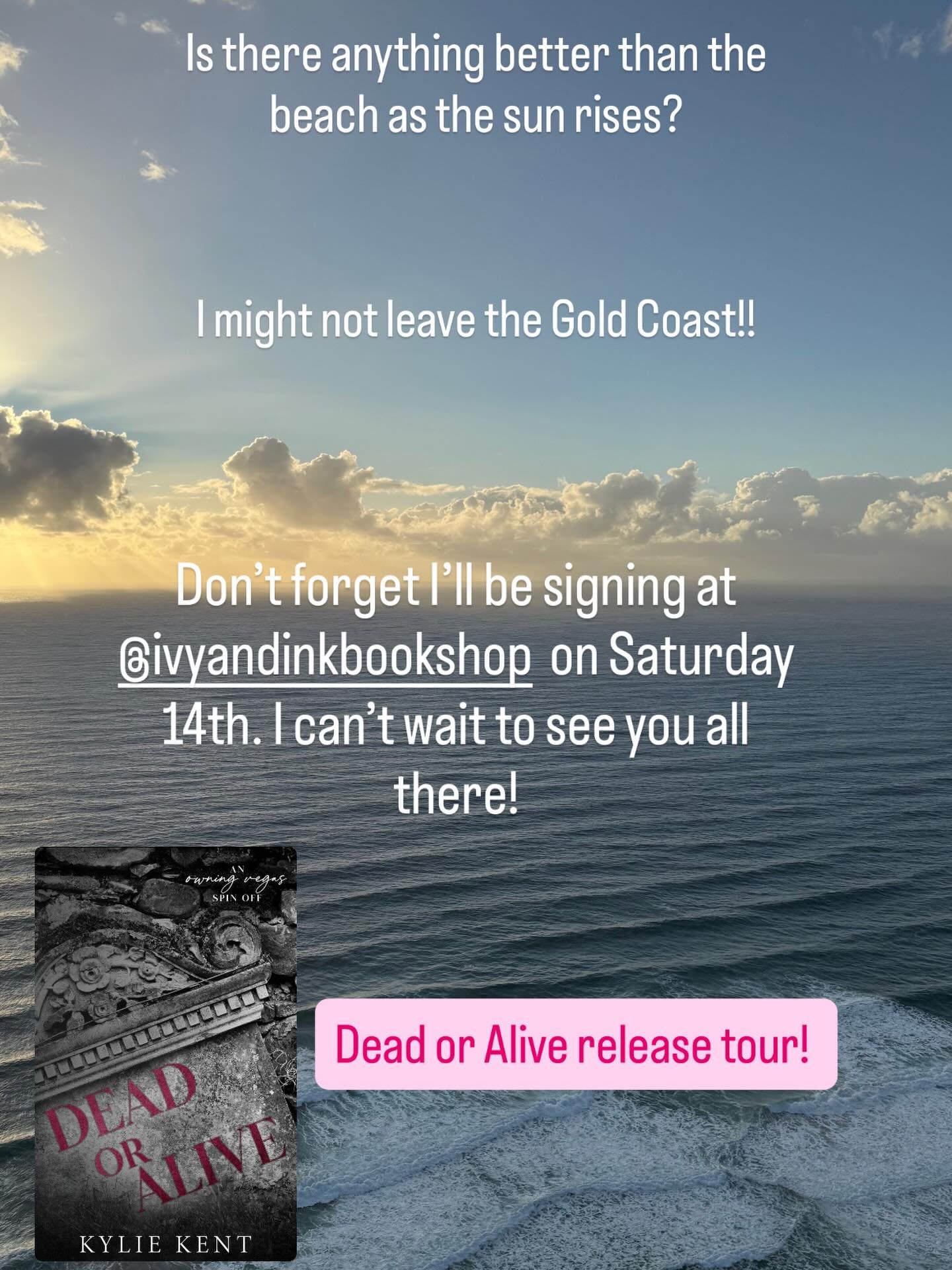 Who will I see this Saturday (14th March) on the Gold Coast at @ivyandinkbookshop ?? #goldcoast #bookevent #booksigningevent #kyliekent #booktour