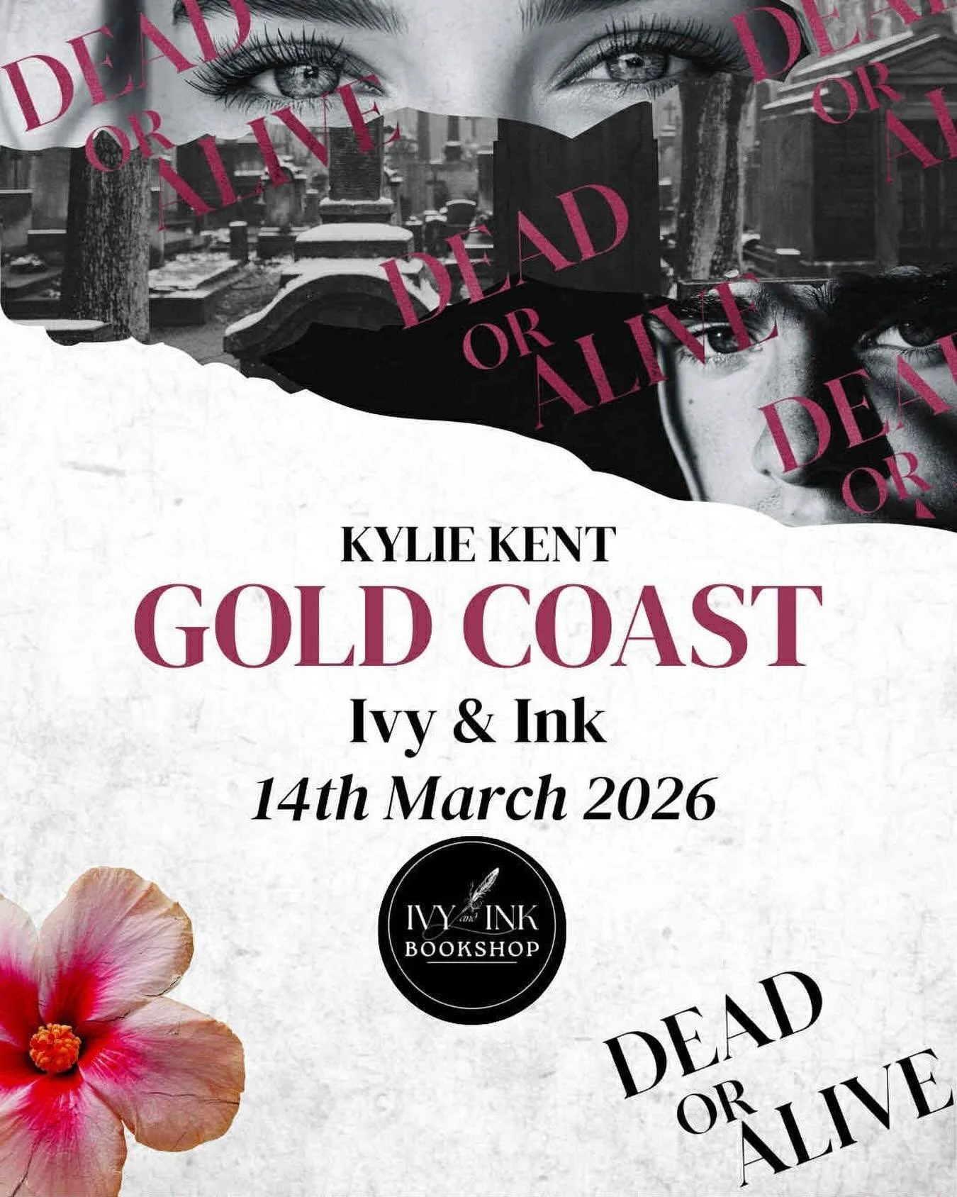 I am so excited to be signing at Ivy and Ink, Gold Coast today as part of our Dead or Alive tour! 

If you&rsquo;re on or near the Gold Coast drop in and say hi. I&rsquo;ll be there from 10am -2pm. 

Ivy &amp; Ink 

Shop 8/58 Railway St, Mudgeeraba Q