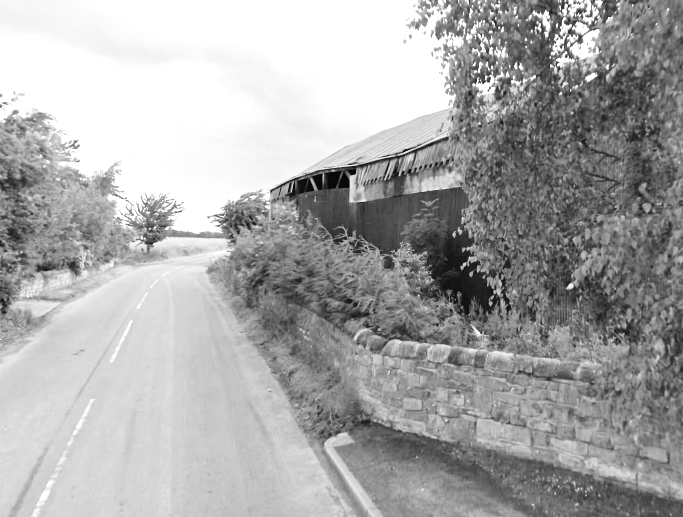 Historic barn on farm boundary